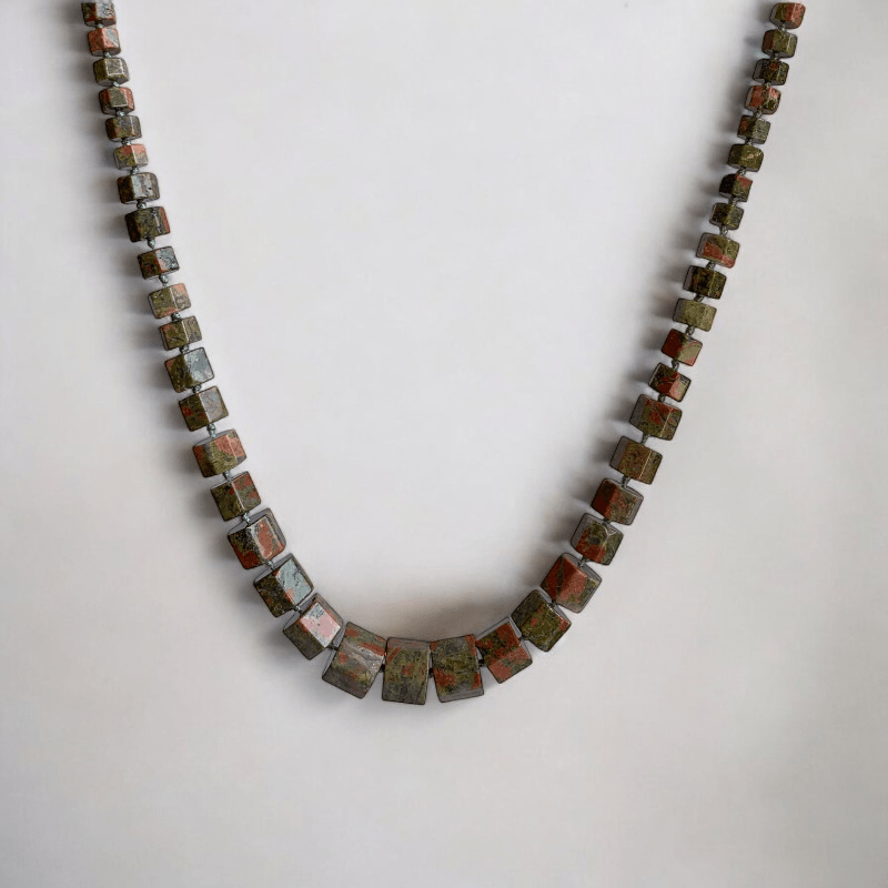 Heartwood Unakite Necklace | Unakite Stone - For Women | Includes: Necklace