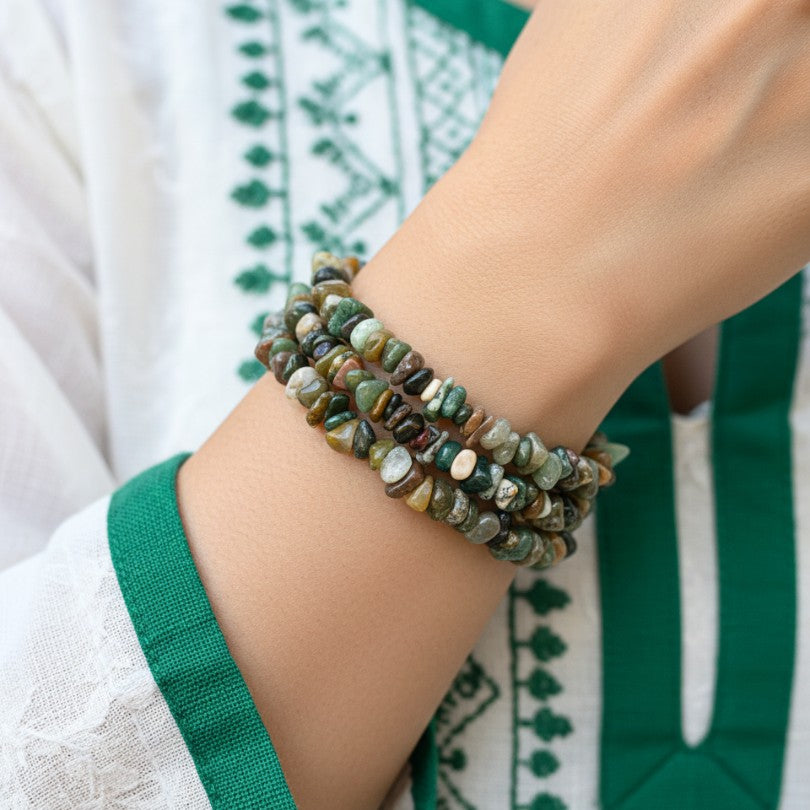 Vital Force Necklace | Indian Agate Stone - For All | Includes: Necklace