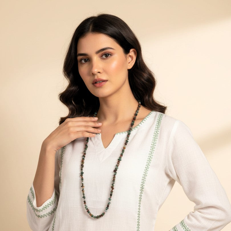 Vital Force Necklace | Indian Agate Stone - For All | Includes: Necklace