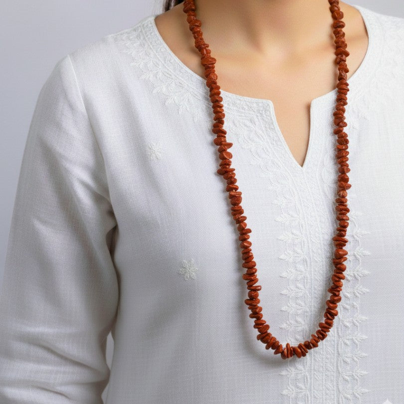 Bold Terra Necklace | Red Jasper Stone - For All | Includes: Necklace