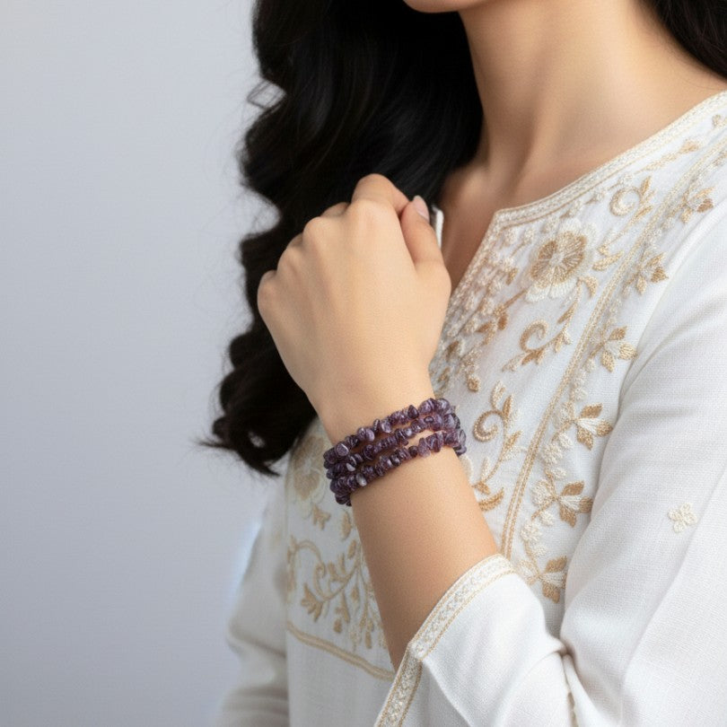 Divine Calm Necklace | Amethyst Stone - For All | Includes: Necklace