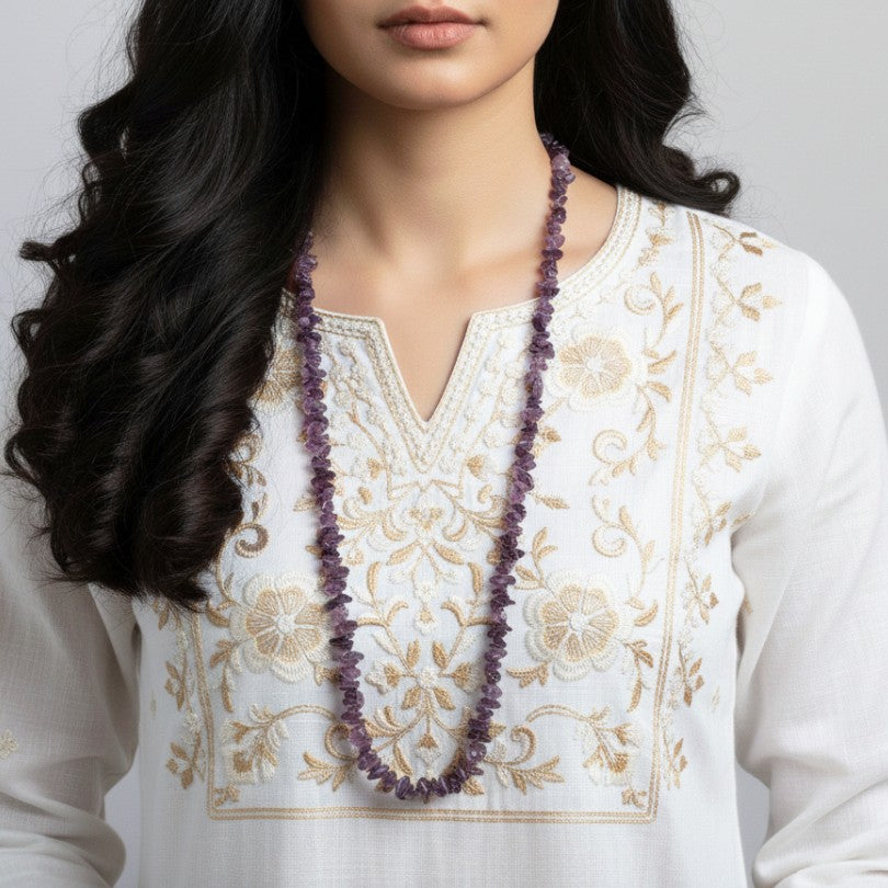 Divine Calm Necklace | Amethyst Stone - For All | Includes: Necklace
