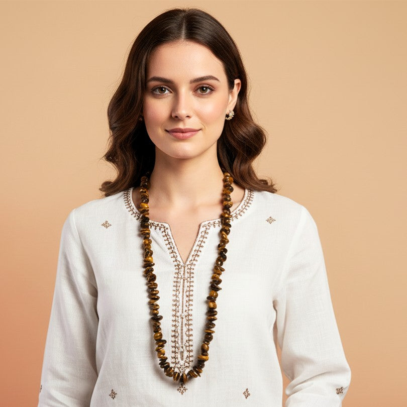Warrior Spirit Necklace| Tiger Eye Stone - For All | Includes: Necklace