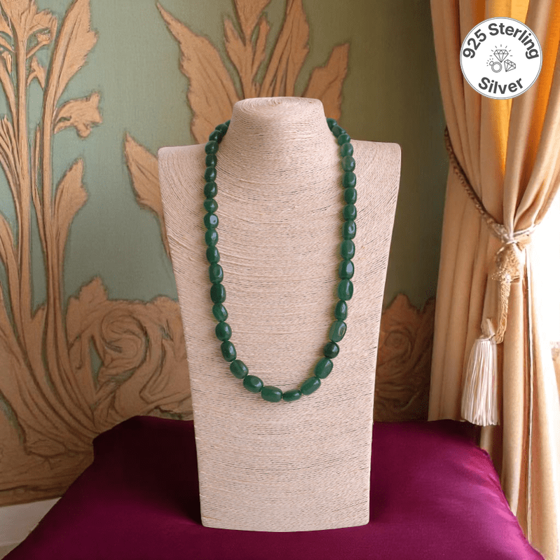 Emerald Dream Necklace | 925 Silver & Jade - For All | Includes: Necklace