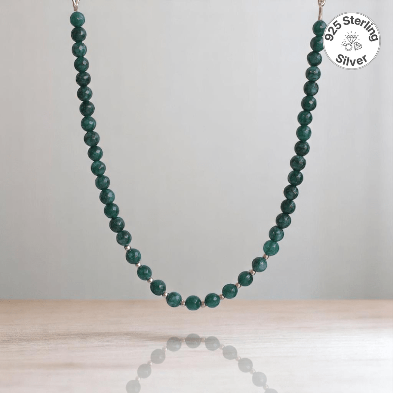 Cheerful Crystal Necklace | 925 Silver & Agate Stone- For Girl Kids | Includes: Necklace