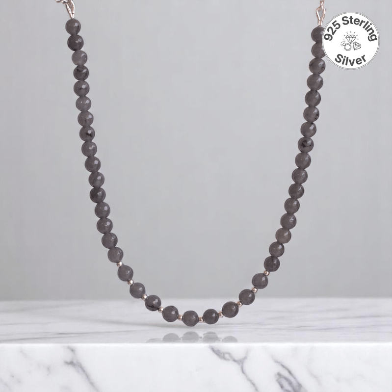 Little Light Necklace | 925 Silver & Agate - For Girl Kids | Includes: Necklace