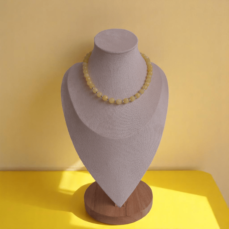 Sunny Spark Necklace | 925 Silver & Calcite Stone - For Girl Kids | Includes: Necklace