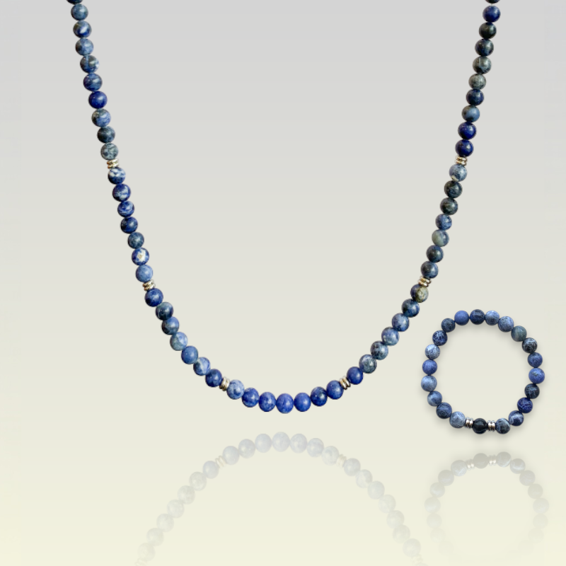 Soothe Sodalite Set | Sodalite - For Unisex | Includes: Necklace & Bracelet