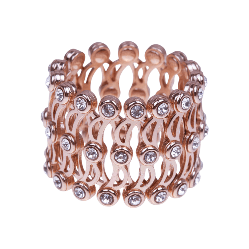 Rose Gold Convertible Ring/Bracelet | 925 Silver, Rose Gold Plating - For Women | Includes: Ring/Bracelet