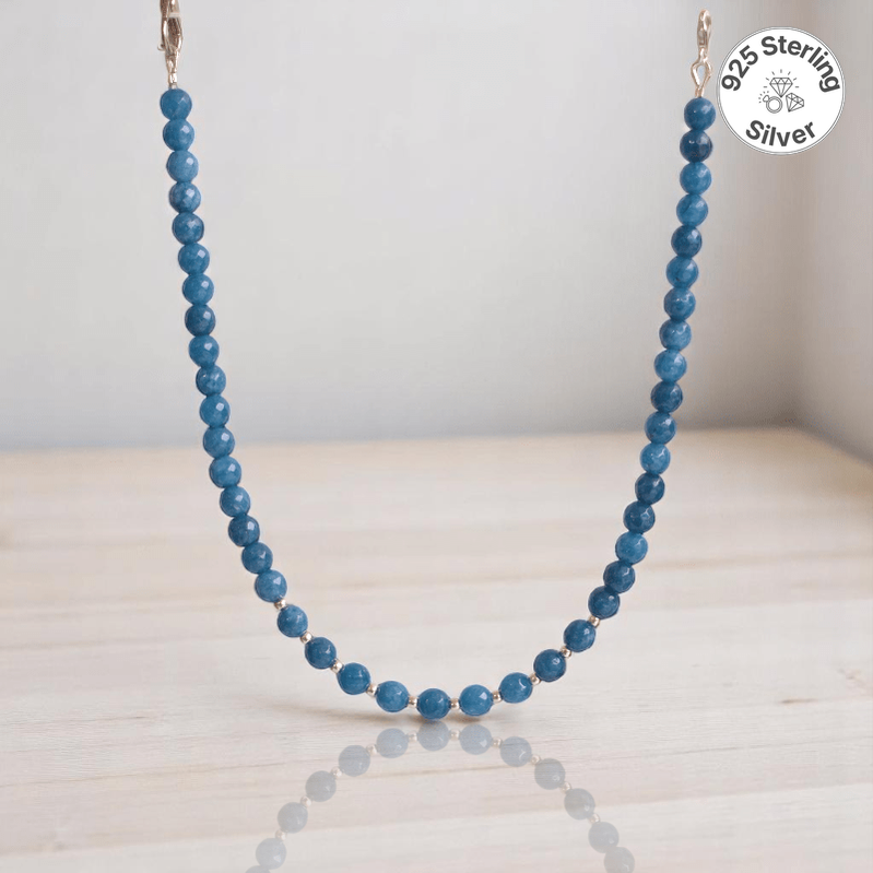 Little Blue Muse Necklace | 925 Silver & Agate - For Girl Kids | Includes: Necklace