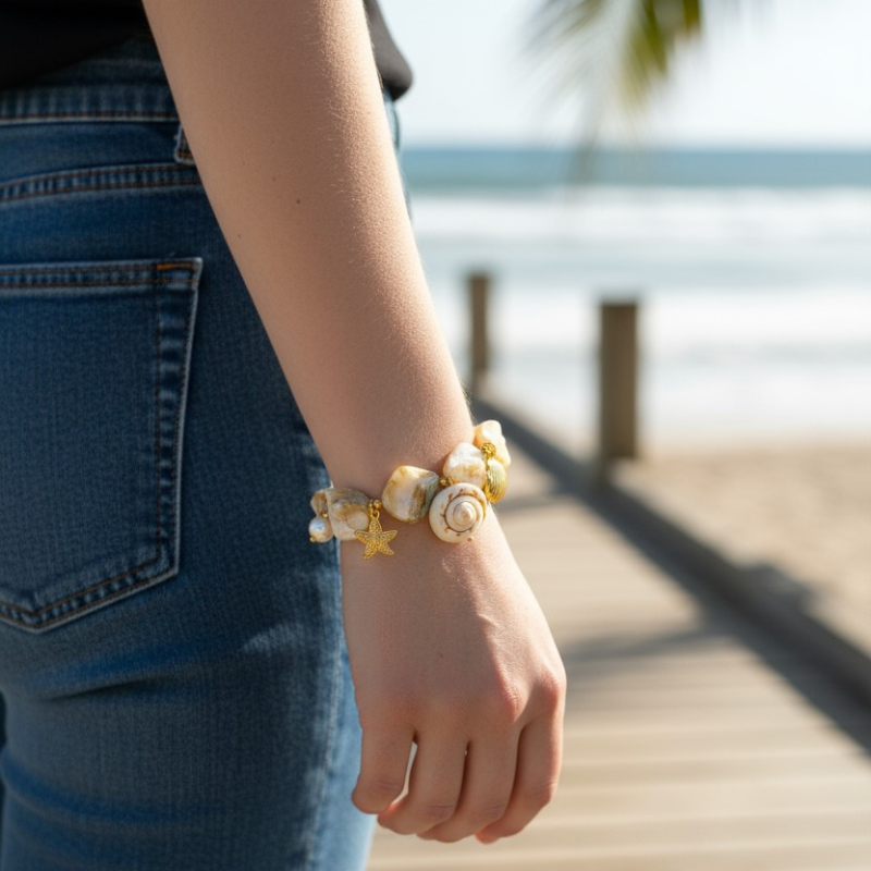 Ombre Oceanic Vibe Bracelet | Sea Shells - For Women | Includes: Bracelet