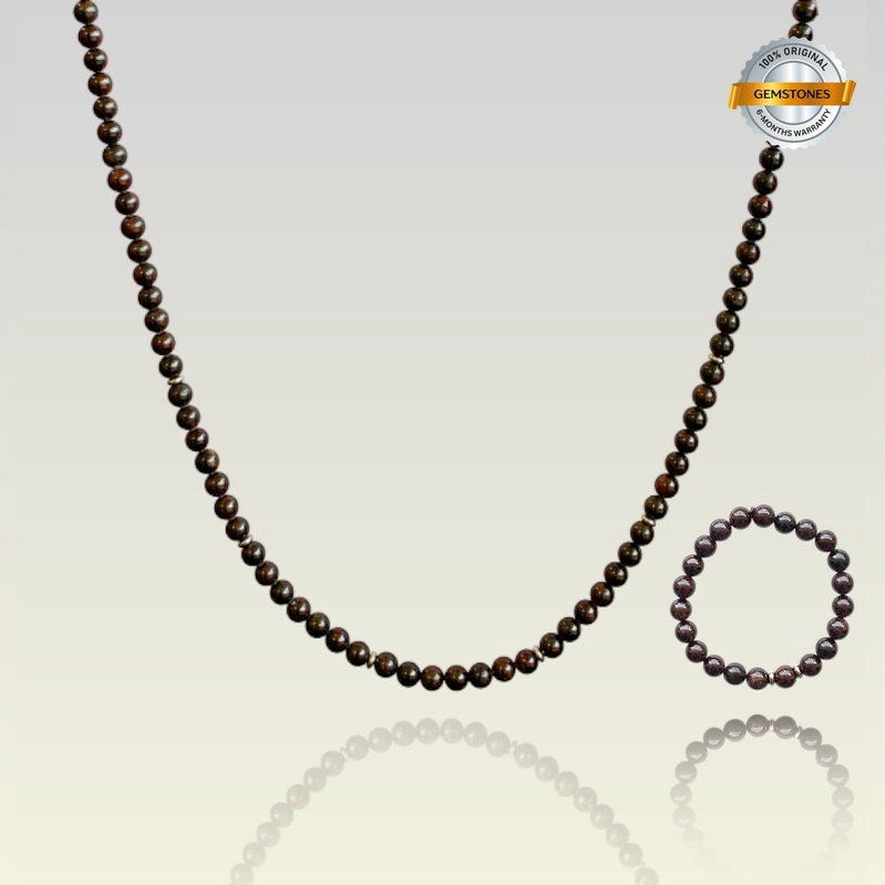 Passion Garnet Set | Garnet - For Unisex | Includes: Necklace & Bracelet