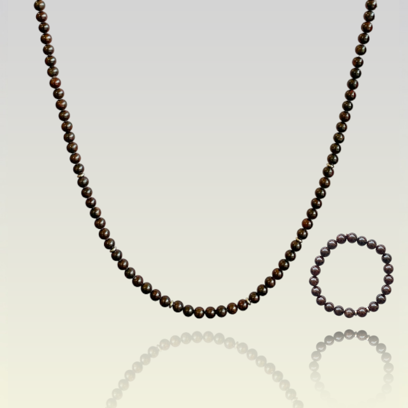 Passion Garnet Set | Garnet - For Unisex | Includes: Necklace & Bracelet