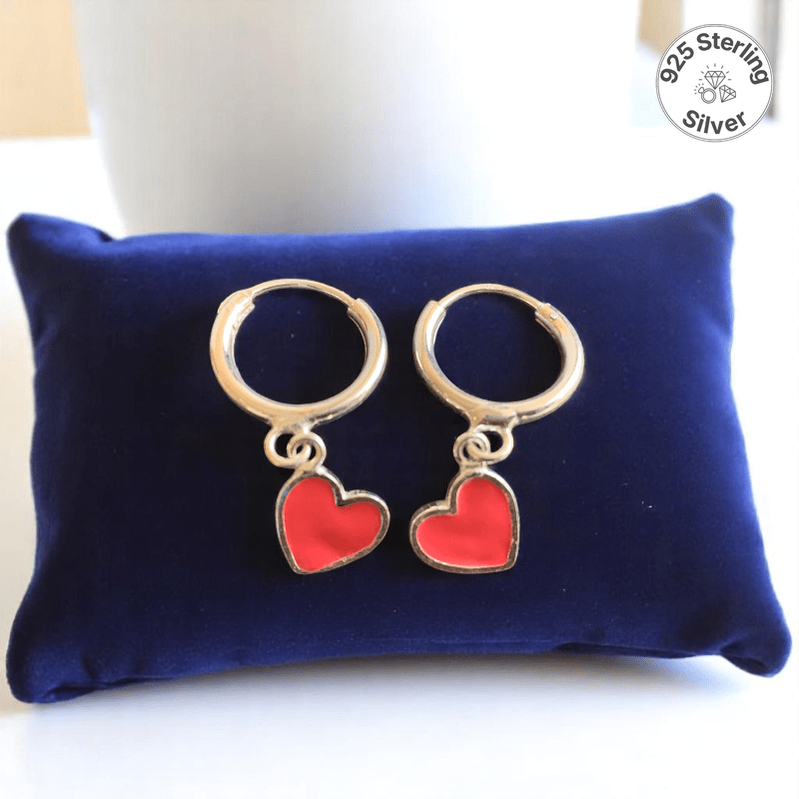 Graceful Heart Earrings | 925 Silver - For Women | Includes: Earrings