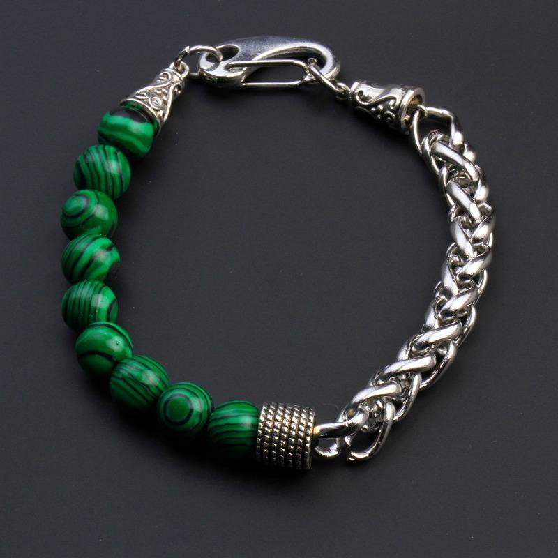 Transformation Flexi Bracelet | Malachite Stone - For Men | Includes: Bracelet
