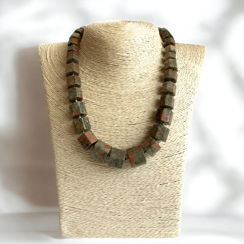Heartwood Unakite Necklace | Unakite Stone - For Women | Includes: Necklace