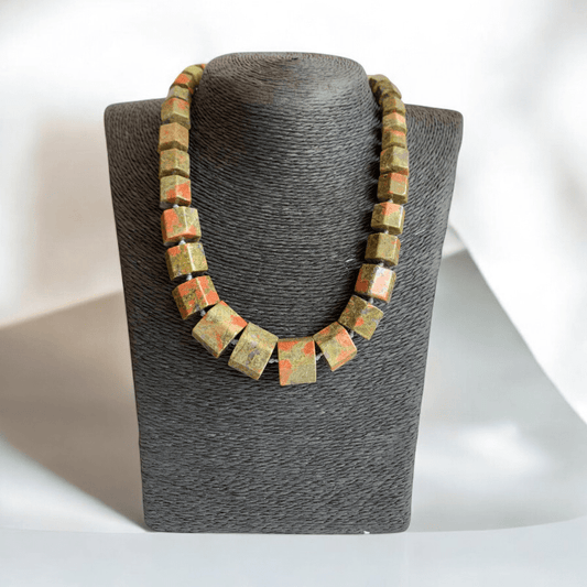 Heartwood Unakite Necklace | Unakite Stone - For Women | Includes: Necklace