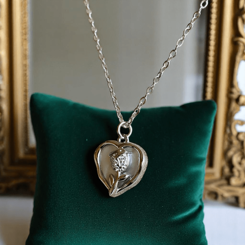 Romantic Rose Necklace | 925 Silver - For Women | Includes: Necklace
