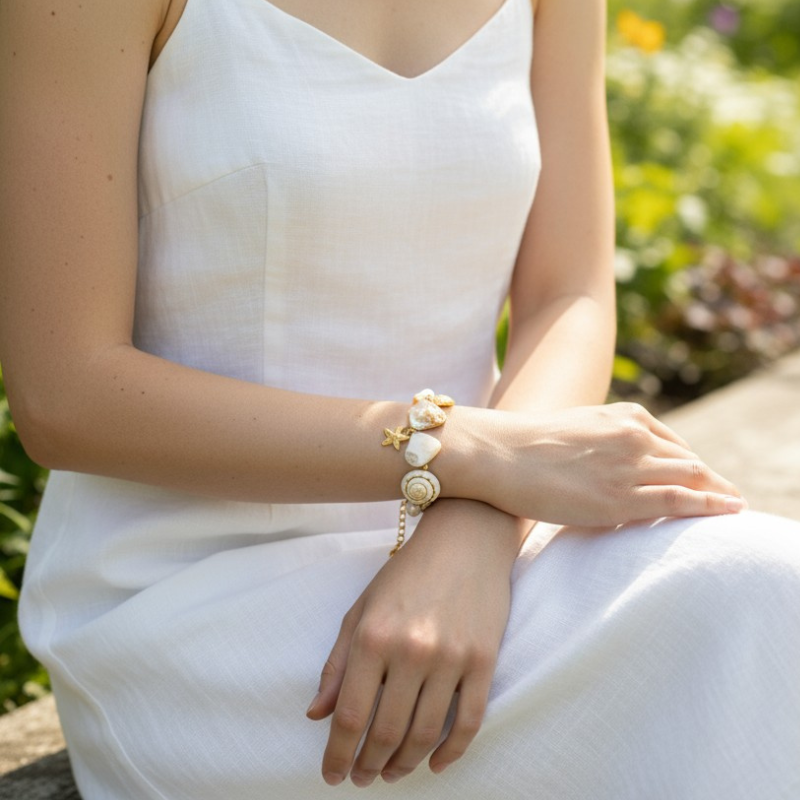 Ombre Oceanic Vibe Bracelet | Sea Shells - For Women | Includes: Bracelet