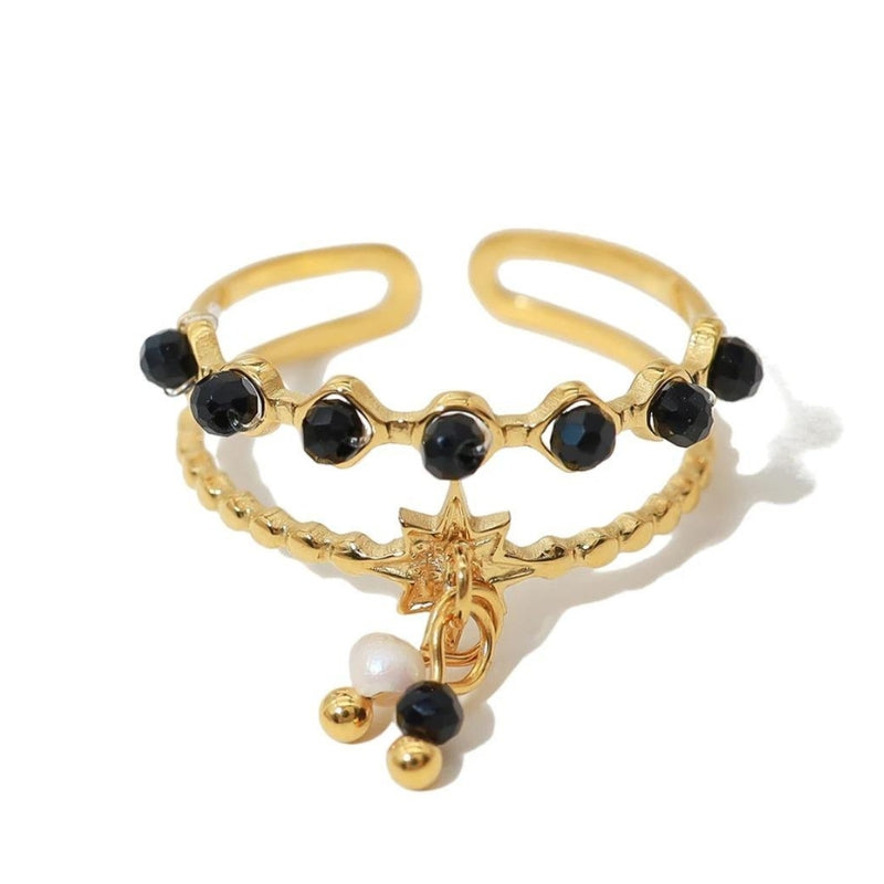 Mystic Designer Adjustable Ring | 18K PVD Gold Plated- For Women | Includes: Ring