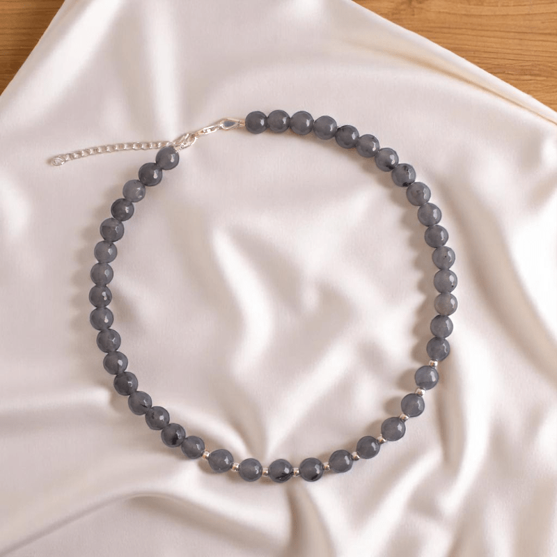 Little Light Necklace | 925 Silver & Agate - For Girl Kids | Includes: Necklace