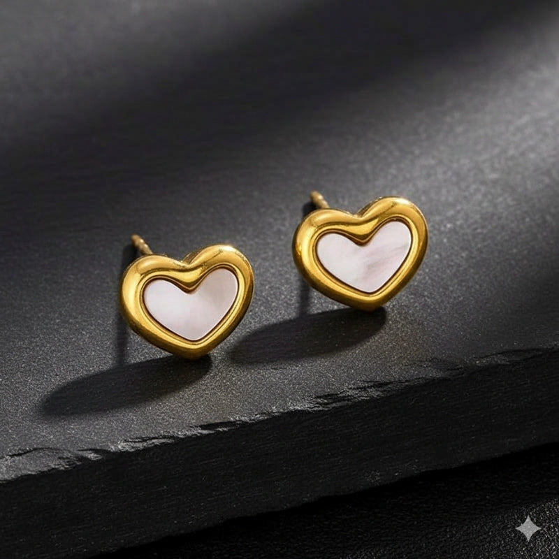 Shell Love Earring | 18K PVD Gold Plated - For Women | Includes: Earring
