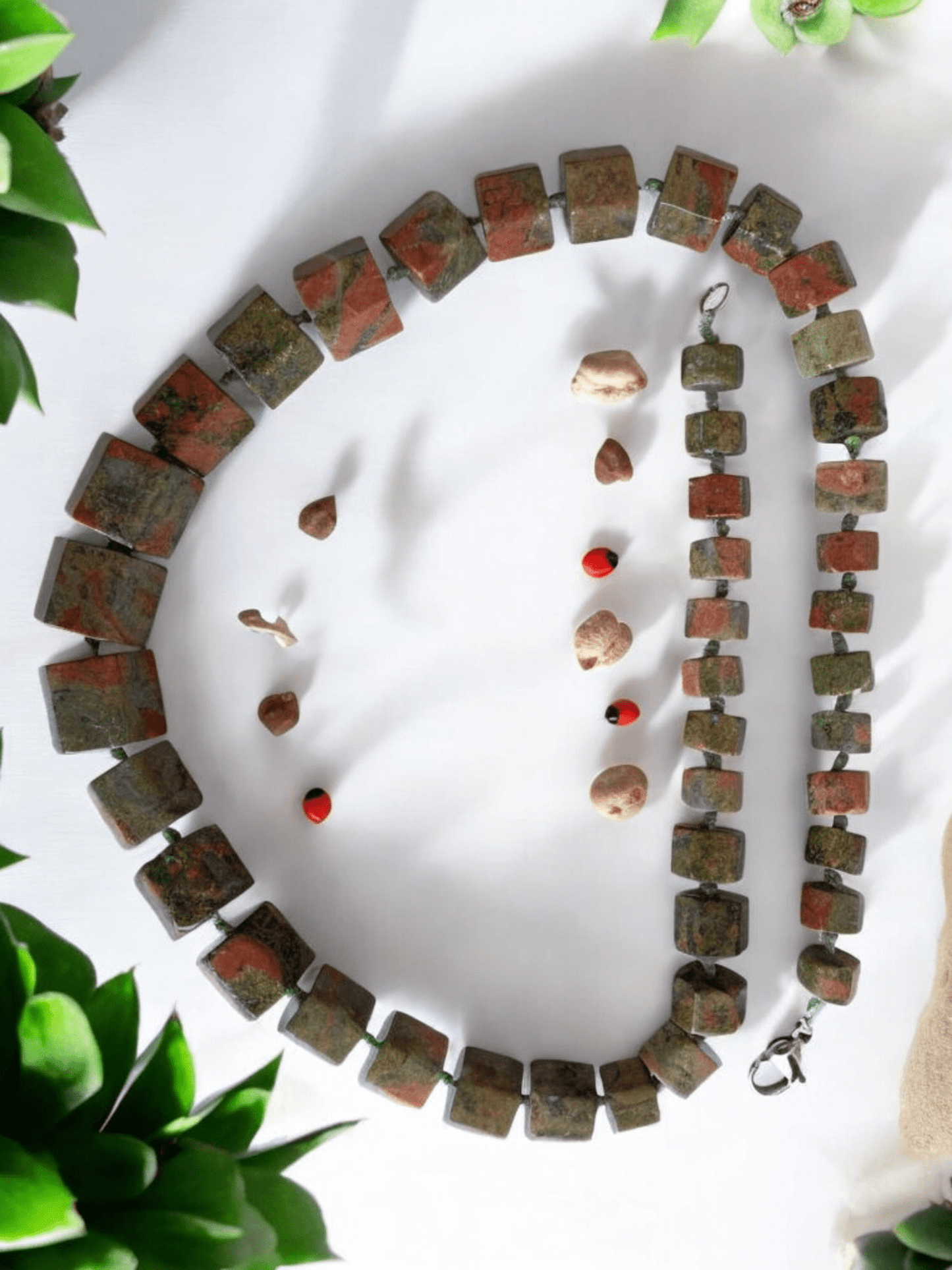 Heartwood Unakite Necklace | Unakite Stone - For Women | Includes: Necklace