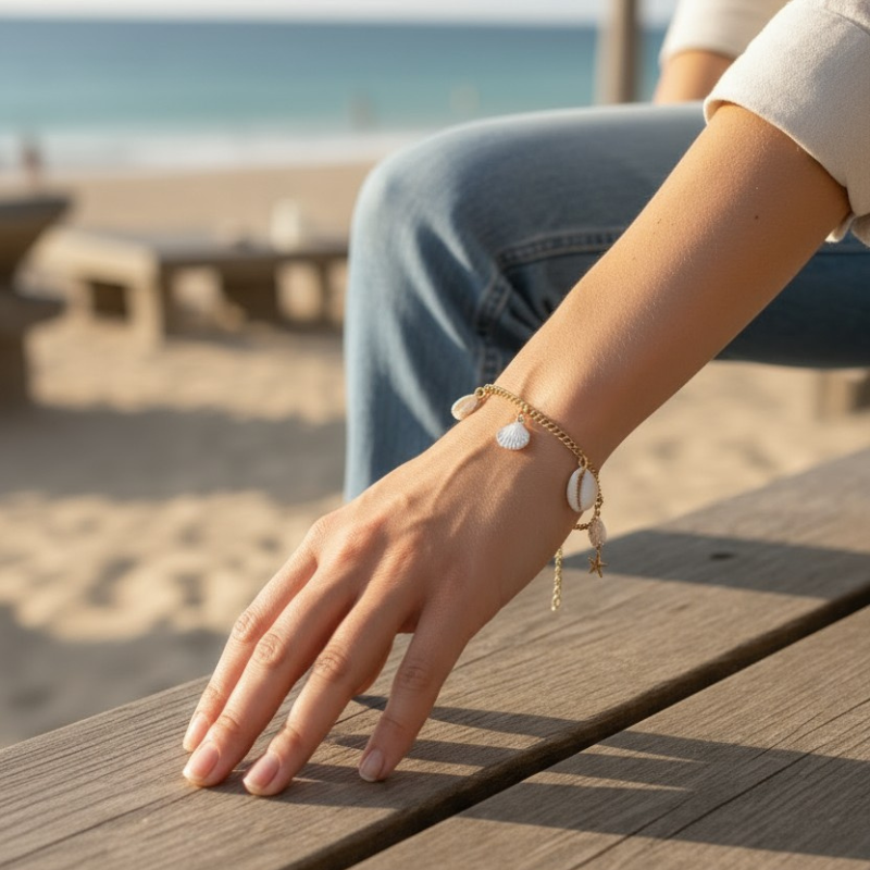 Sea fortune Bracelet | 18K PVD Gold Plated - For Women | Includes: Bracelet