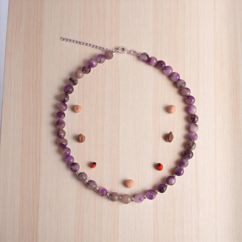 Purple Pixie Necklace | 925 Silver & Amethyst Stone - For Girl Kids | Includes: Necklace