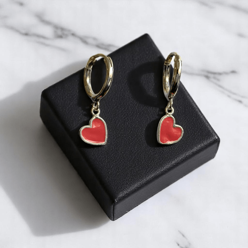 Graceful Heart Earrings | 925 Silver - For Women | Includes: Earrings