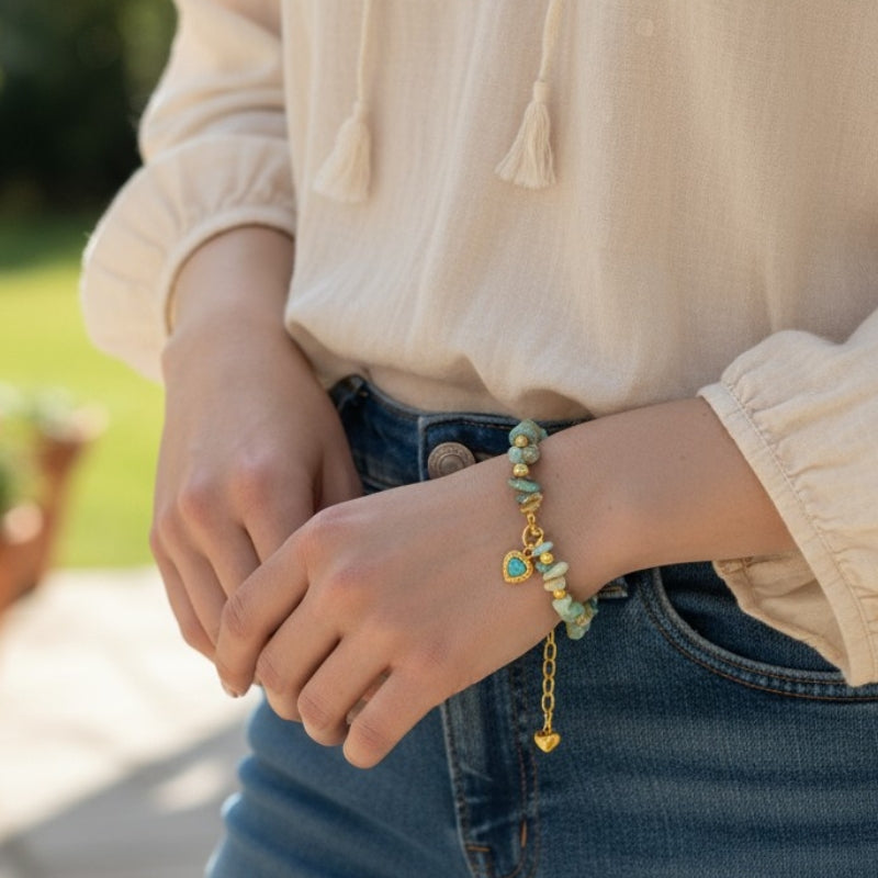 Elephanta Chips Bracelet | Indian Agate - For Women | Includes: Bracelet