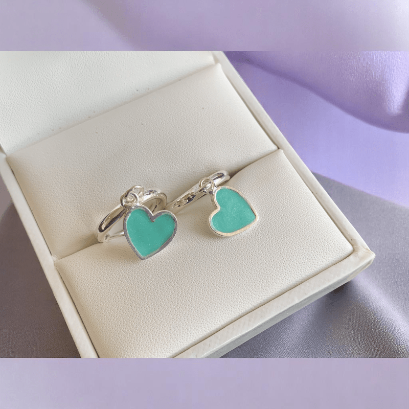 Delicate Heart Earrings | 925 Silver - For Women | Includes: Earrings