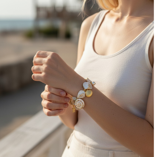 Ombre Oceanic Vibe Bracelet | Sea Shells - For Women | Includes: Bracelet