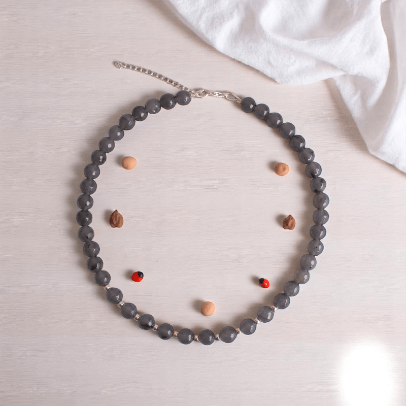 Little Light Necklace | 925 Silver & Agate - For Girl Kids | Includes: Necklace