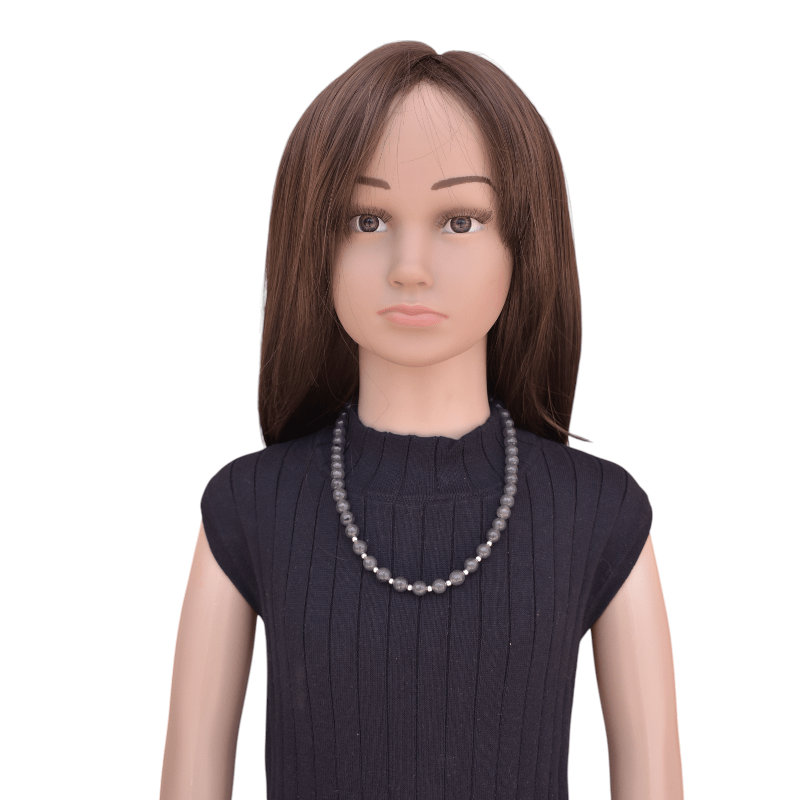 Little Light Necklace | 925 Silver & Agate - For Girl Kids | Includes: Necklace