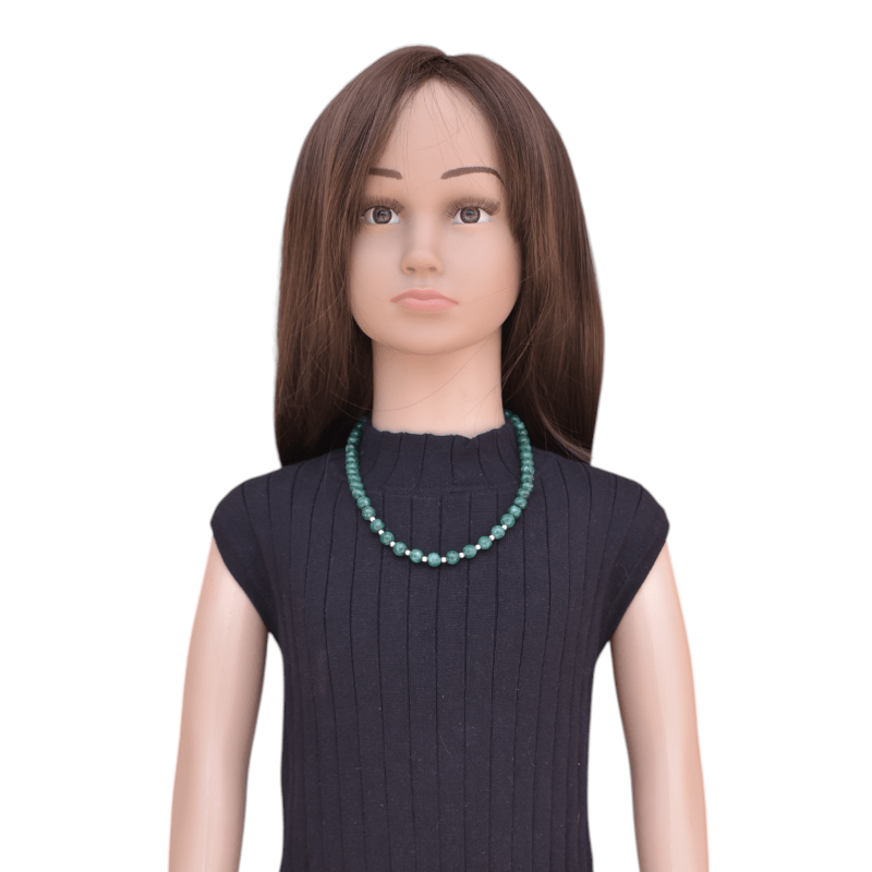 Cheerful Crystal Necklace | 925 Silver & Agate Stone- For Girl Kids | Includes: Necklace