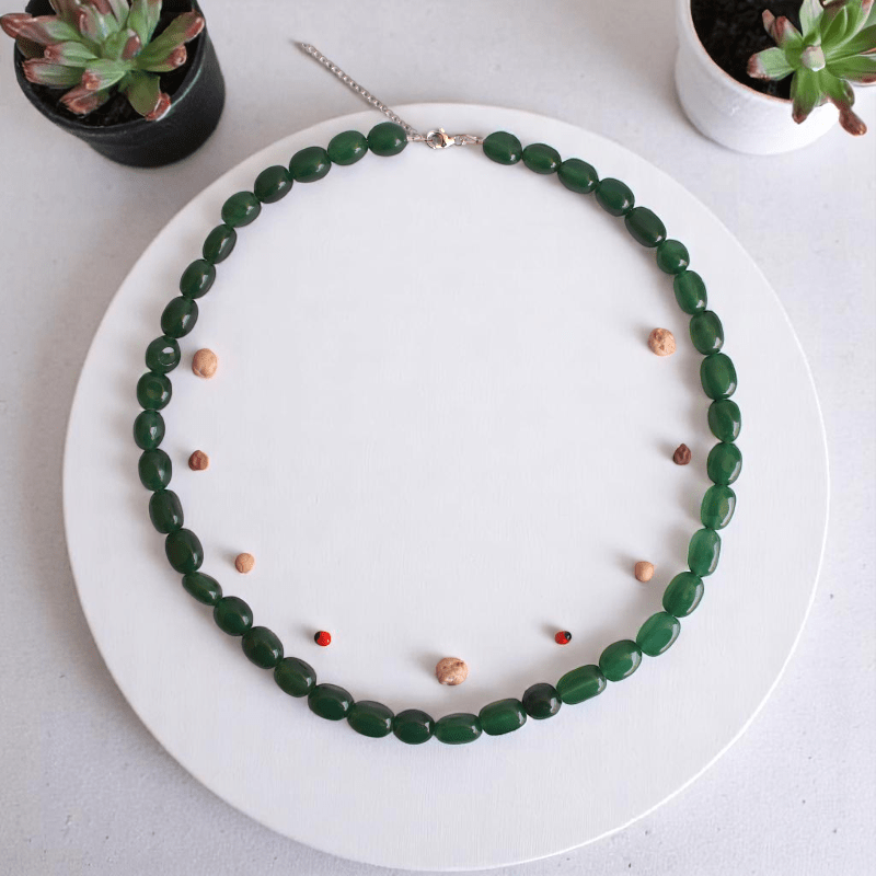 Emerald Dream Necklace | 925 Silver & Jade - For All | Includes: Necklace