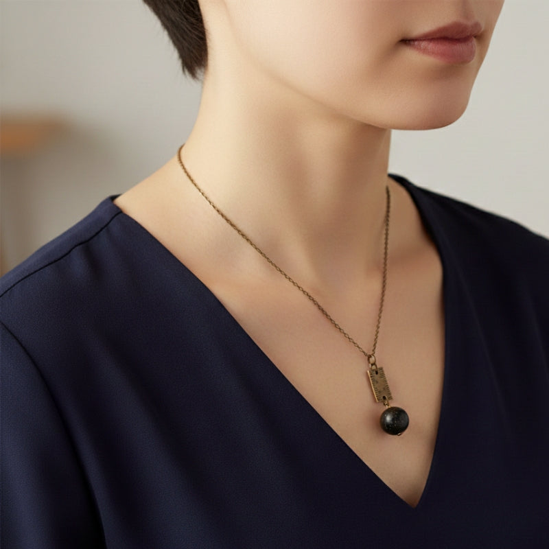 Dainty Bronze Scale Necklace | Red Tiger Eye - For Women | Includes: Necklace