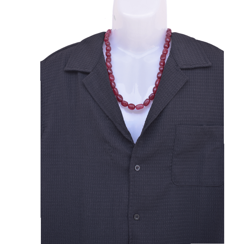 Ruby Soul Necklace | 925 Silver & Red Onyx Stone - For All | Includes: Necklace