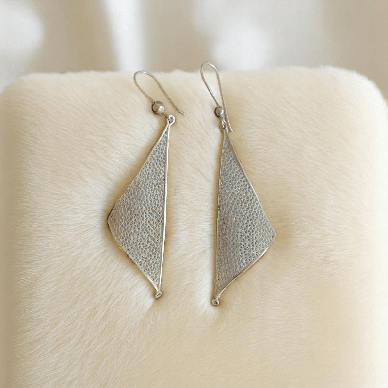 Artisan Filigree Earrings | 925 Silver - For Women | Includes: Earrings