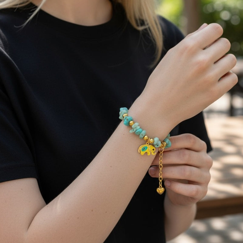 Elephanta Chips Bracelet | Indian Agate - For Women | Includes: Bracelet