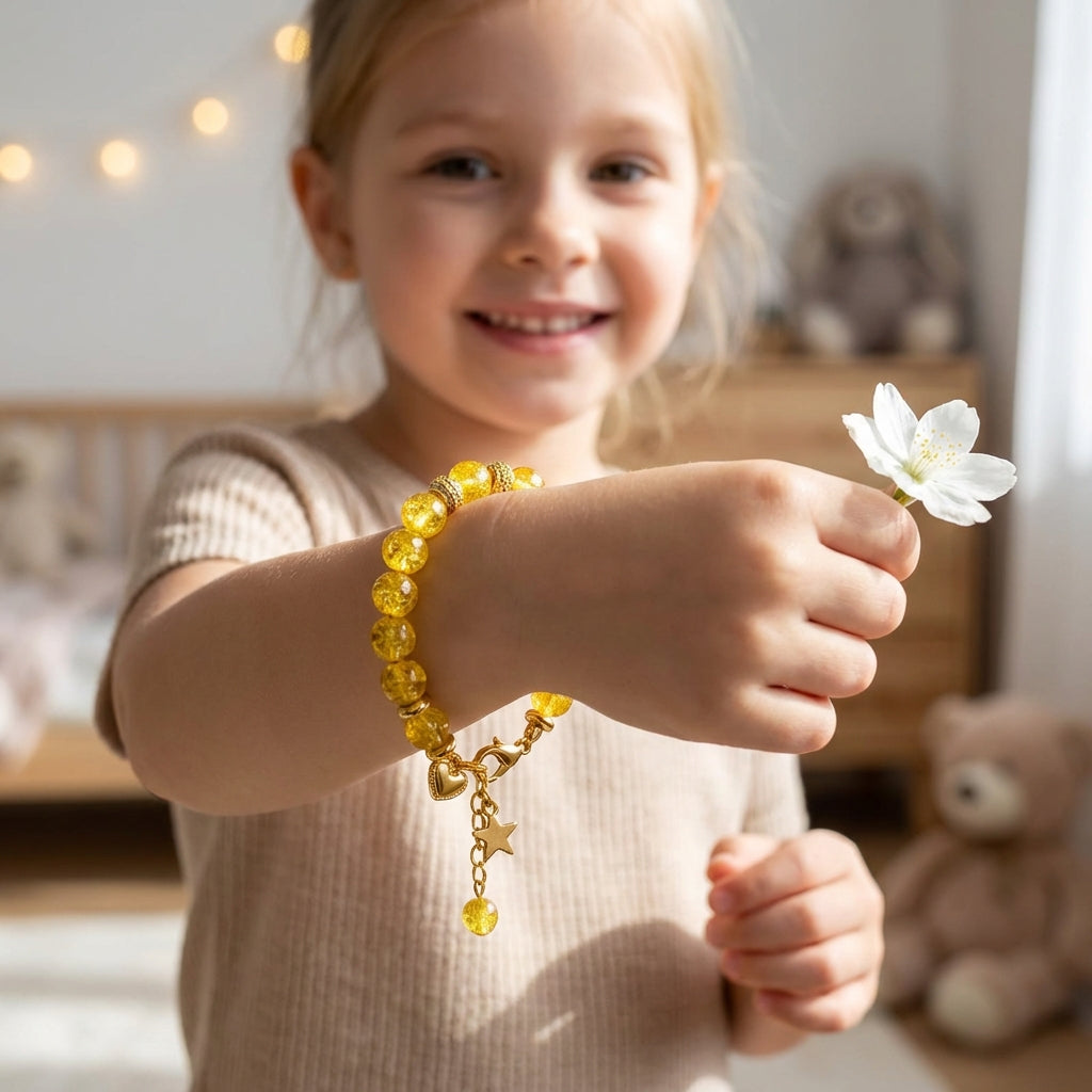 Sunny Citrine Bracelet | Citrine - For Kids Girls | Includes: Bracelet