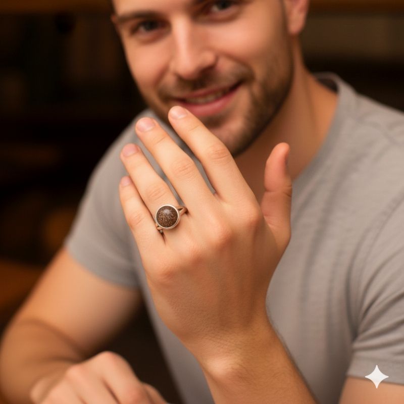 Adjustable Clarity Ring| Sunstone - For Unisex | Includes: Ring