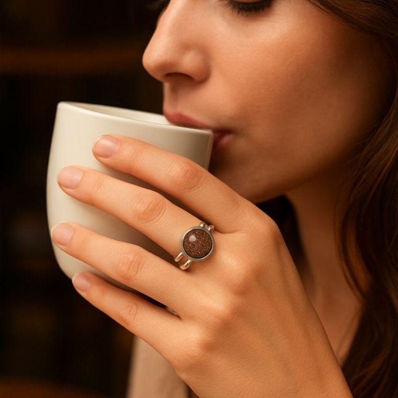 Adjustable Clarity Ring| Sunstone - For Unisex | Includes: Ring
