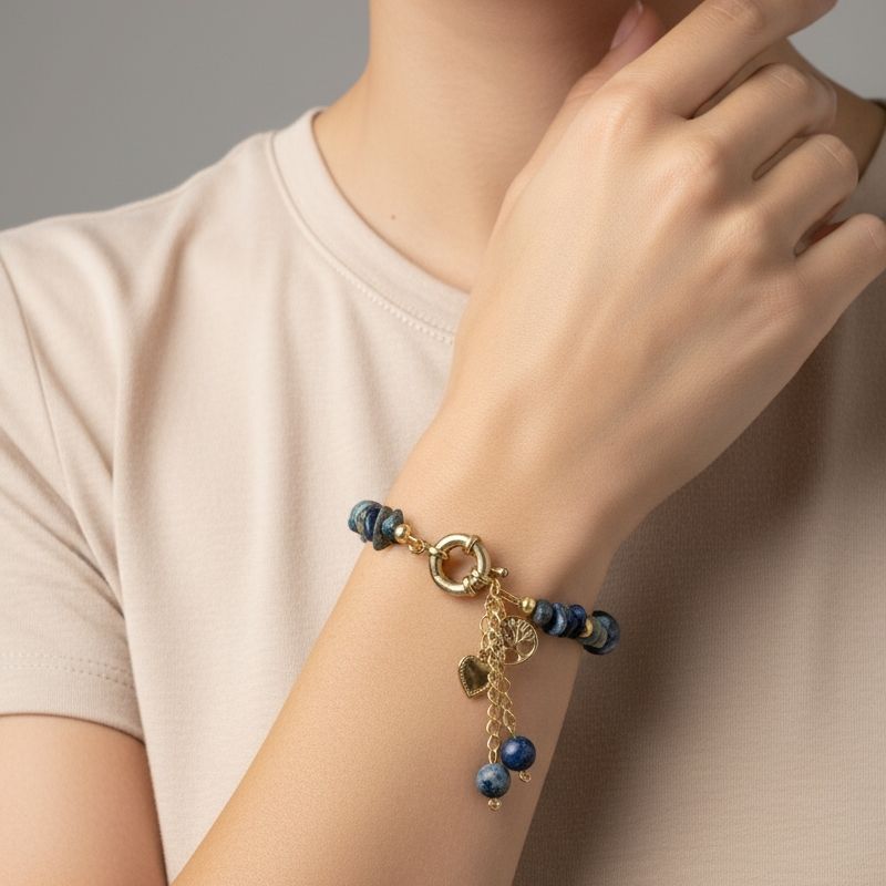 Blue Aura Bracelet | Sodalite Stone - For Women | Includes: Bracelet