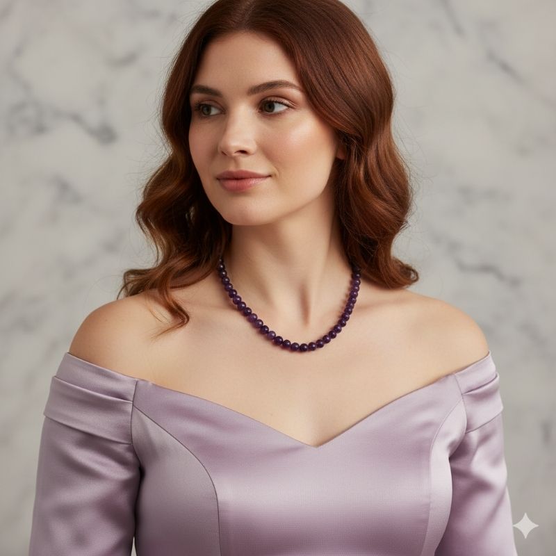 Bold Calm Necklace | Amethyst - For Women | Includes: Necklace