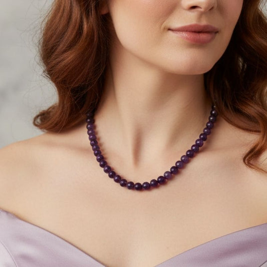 Bold Calm Necklace | Amethyst - For Women | Includes: Necklace