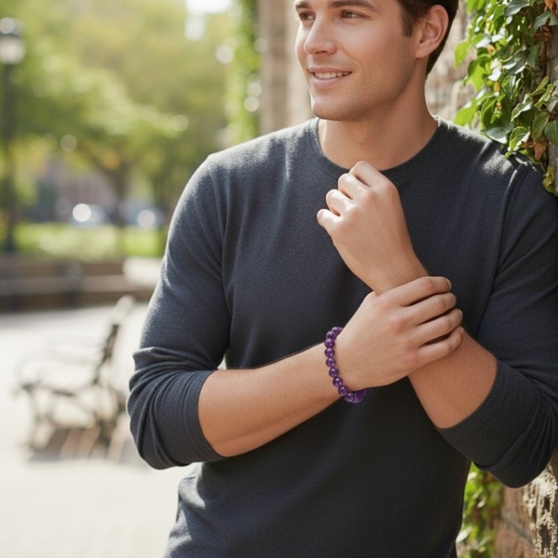 Calm Bracelet | Amethyst - For Unisex | Includes: Bracelet