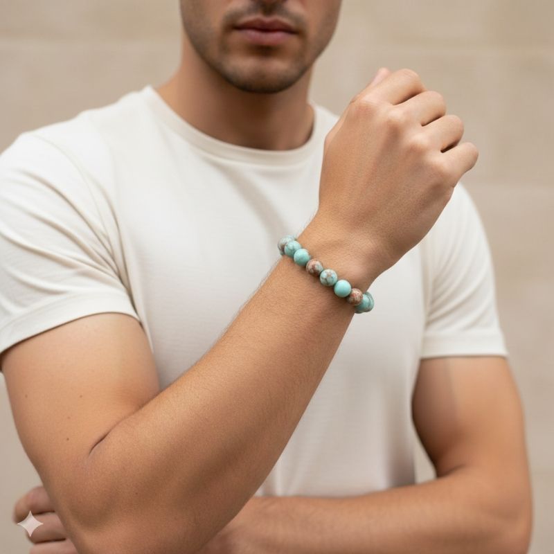Calm Serenity Bracelet | Aqua Terra Jasper - For Unisex | Includes: Bracelet