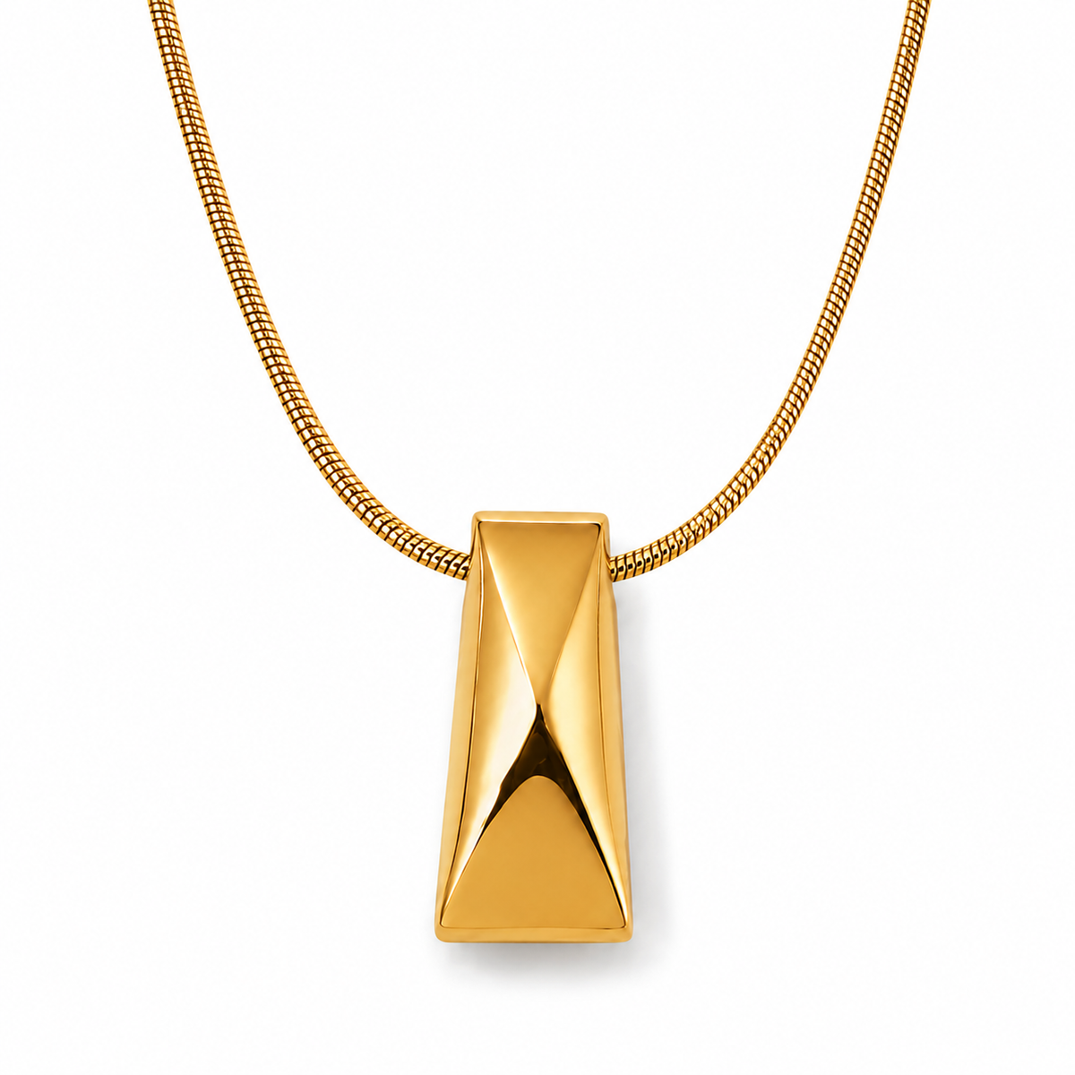 Prism FACETED RECTANGLE Necklace | Gold-Tone - For Women | Includes: Necklace